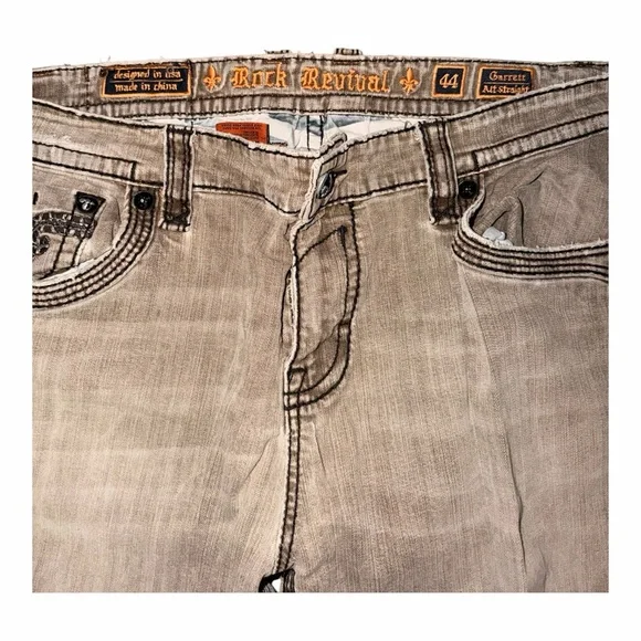 Rock Revival Garrett Men's Straight-Leg Brown Jeans - Picture 4 of 5